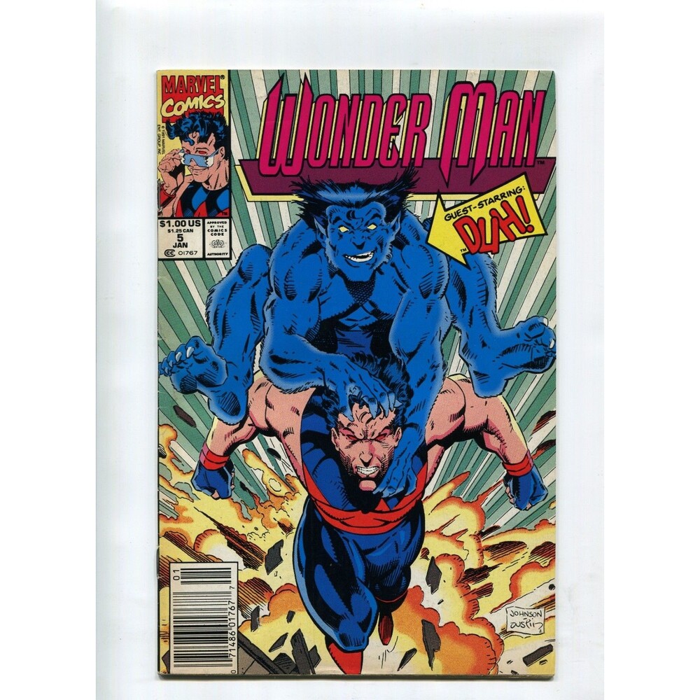 Wonder Man #5 Newsstand Marvel Comics 1992 Comic Book